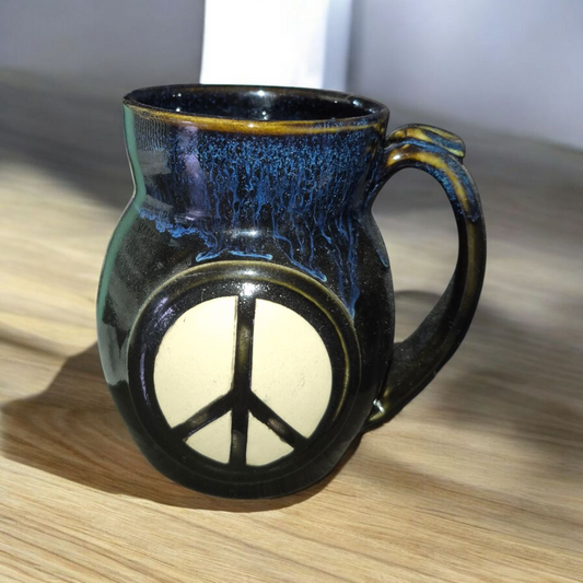 Peace Sign Mug, Tall Fancy, Starry Night